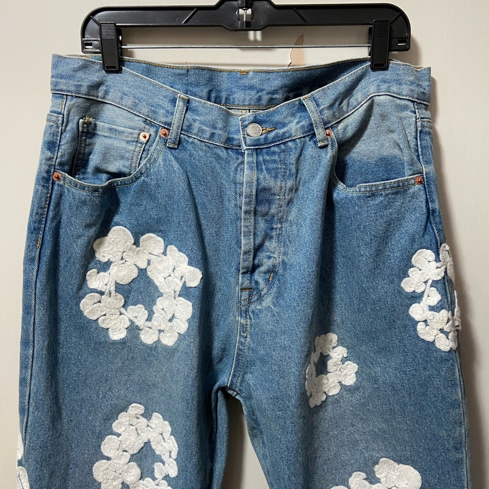 Denim tears cotton wreath jeans 36x32 - Picture 2 of 7